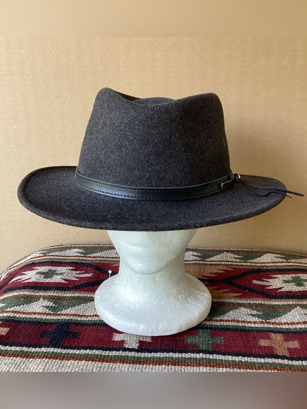 Pendleton Outback 100% wool hat Indy size XL Made in USA charcoal grey